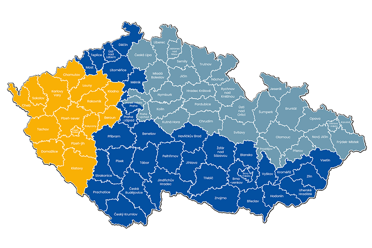 ECLISSE mapa České republiky